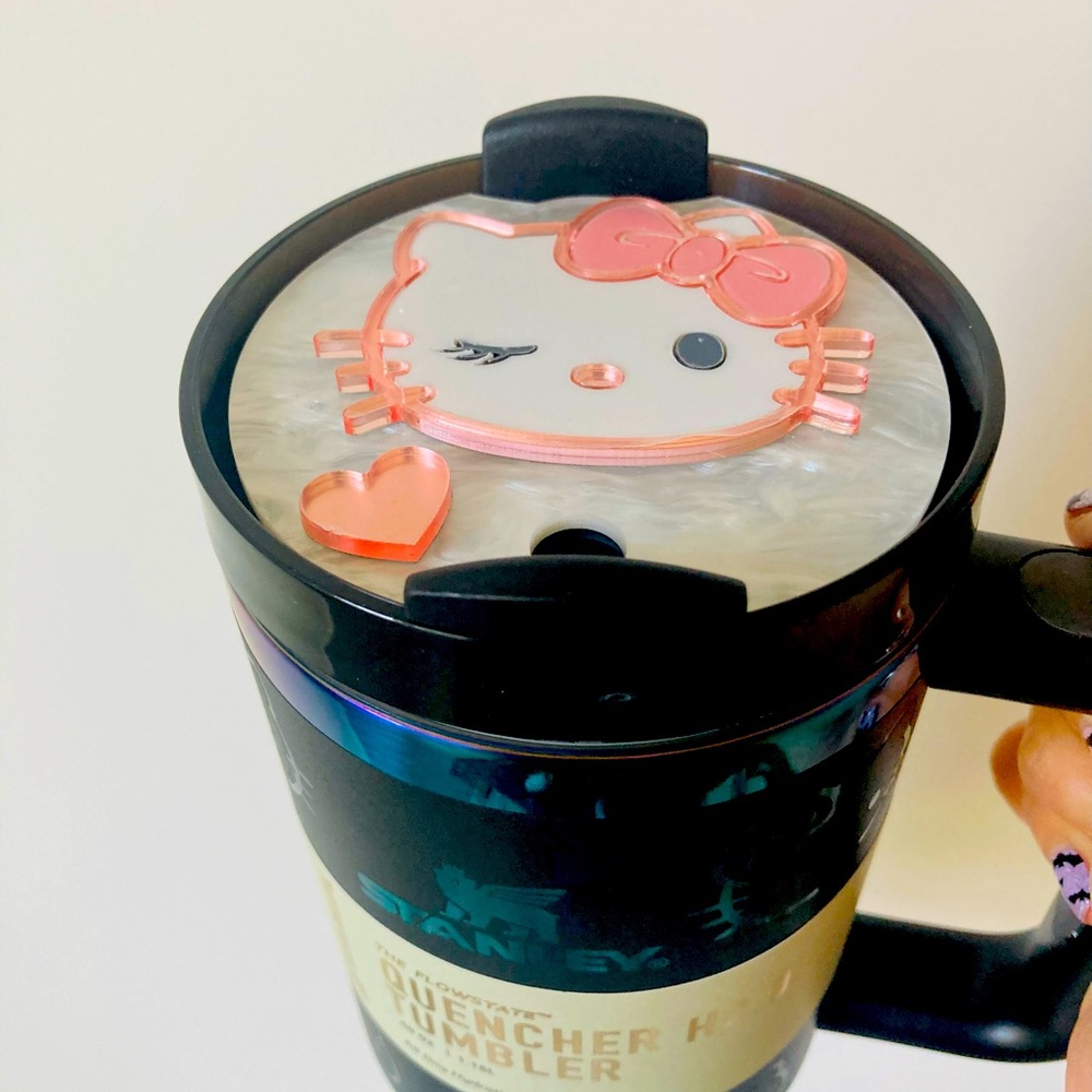 Hello Kitty Tumbler with Pink Bow and Black Lid